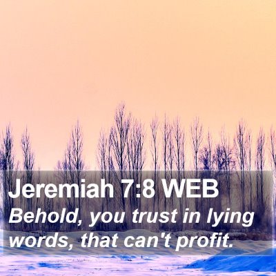 Jeremiah 7:8 WEB Bible Verse Image