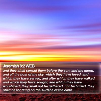 Jeremiah 8:2 WEB Bible Verse Image