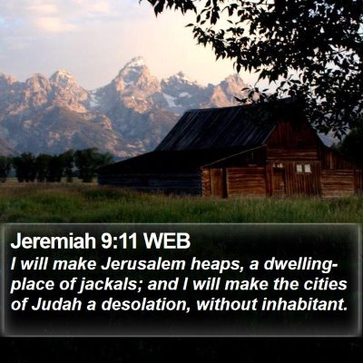 Jeremiah 9:11 WEB Bible Verse Image