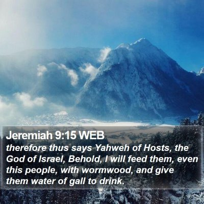 Jeremiah 9:15 WEB Bible Verse Image