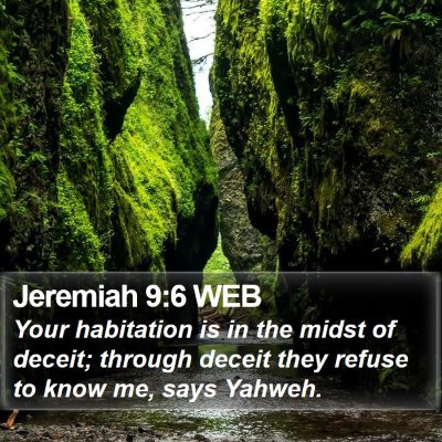 Jeremiah 9:6 WEB Bible Verse Image