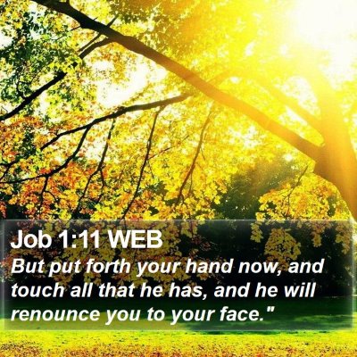 Job 1:11 WEB Bible Verse Image