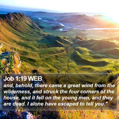 Job 1:19 WEB Bible Verse Image
