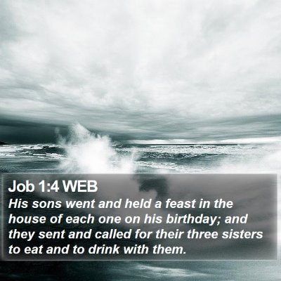 Job 1:4 WEB Bible Verse Image