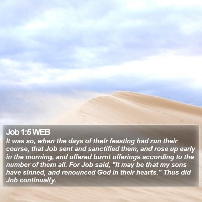 Job 1:5 WEB Bible Verse Image
