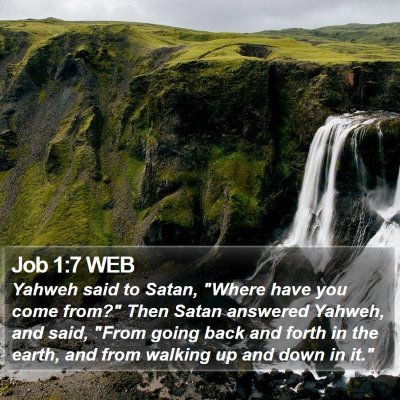 Job 1:7 WEB Bible Verse Image