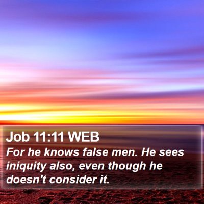 Job 11:11 WEB Bible Verse Image
