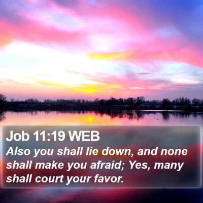 Job 11:19 WEB Bible Verse Image