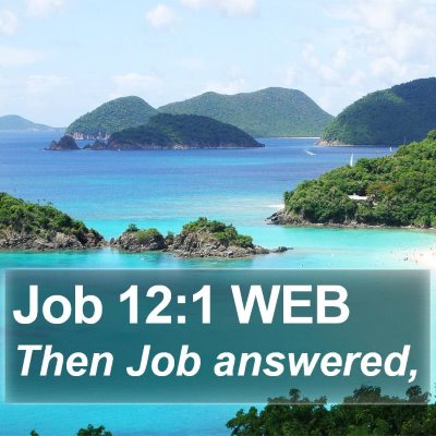 Job 12:1 WEB Bible Verse Image