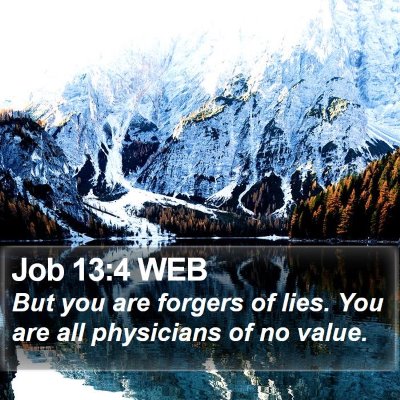 Job 13:4 WEB Bible Verse Image