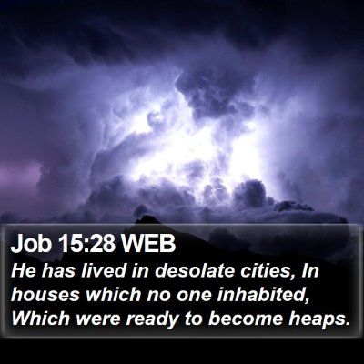Job 15:28 WEB Bible Verse Image