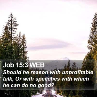 Job 15:3 WEB Bible Verse Image