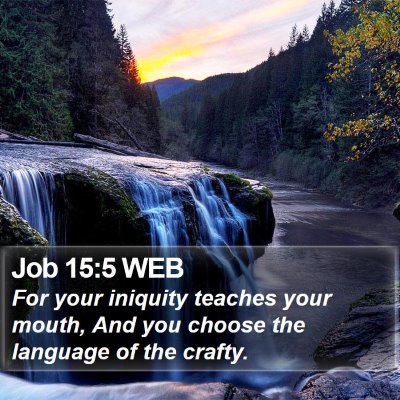 Job 15:5 WEB Bible Verse Image