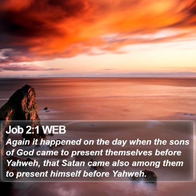 Job 2:1 WEB Bible Verse Image