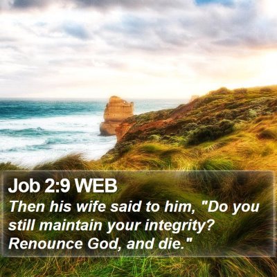 Job 2:9 WEB Bible Verse Image
