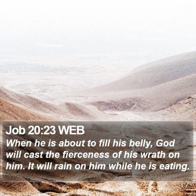 Job 20:23 WEB Bible Verse Image