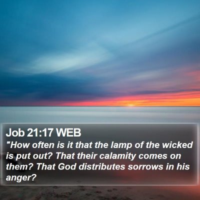 Job 21:17 WEB Bible Verse Image