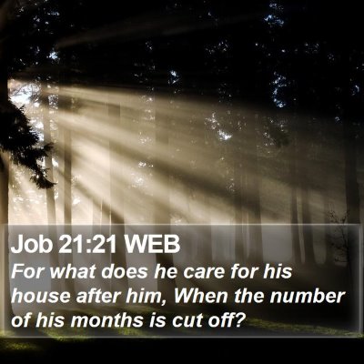 Job 21:21 WEB Bible Verse Image