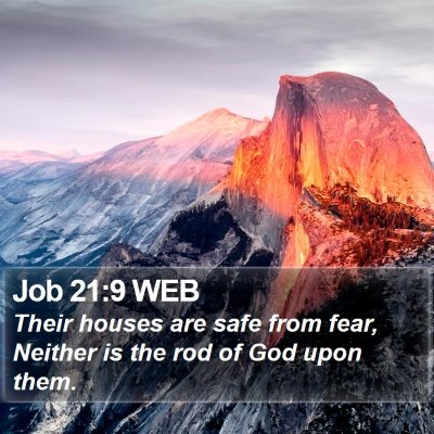 Job 21:9 WEB Bible Verse Image