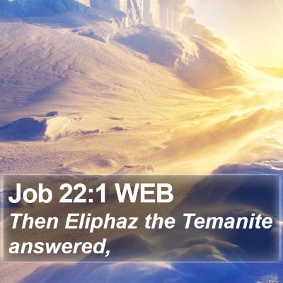 Job 22:1 WEB Bible Verse Image