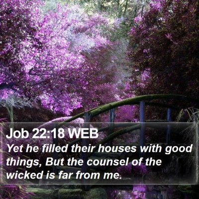 Job 22:18 WEB Bible Verse Image