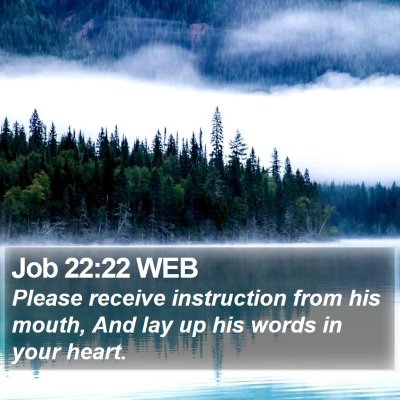 Job 22:22 WEB Bible Verse Image