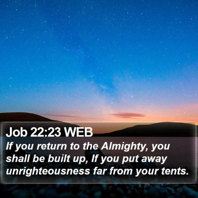 Job 22:23 WEB Bible Verse Image