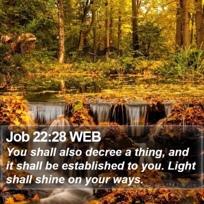 Job 22:28 WEB Bible Verse Image