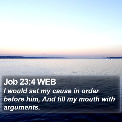 Job 23:4 WEB Bible Verse Image