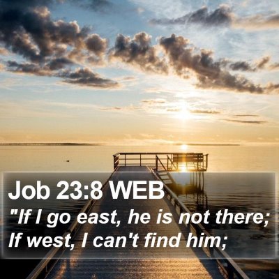 Job 23:8 WEB Bible Verse Image