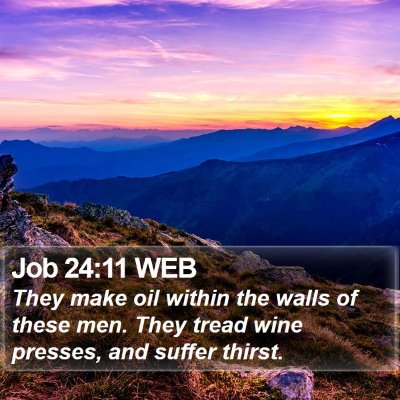 Job 24:11 WEB Bible Verse Image