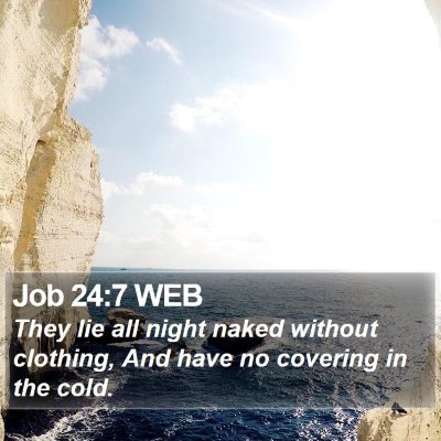 Job 24:7 WEB Bible Verse Image