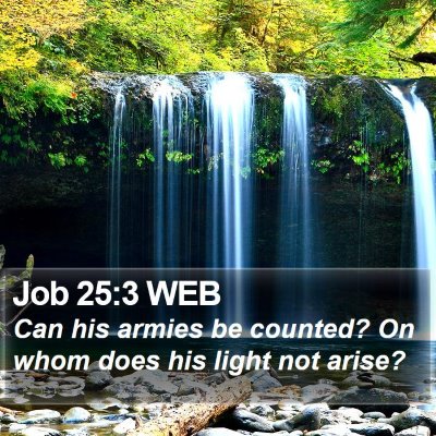 Job 25:3 WEB Bible Verse Image