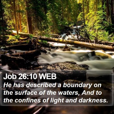 Job 26:10 WEB Bible Verse Image