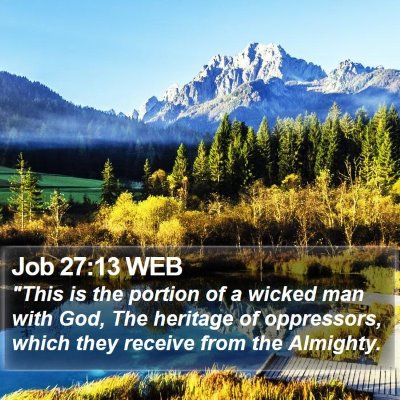 Job 27:13 WEB Bible Verse Image