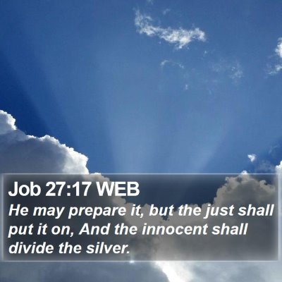 Job 27:17 WEB Bible Verse Image