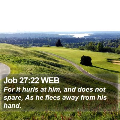 Job 27:22 WEB Bible Verse Image