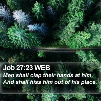 Job 27:23 WEB Bible Verse Image