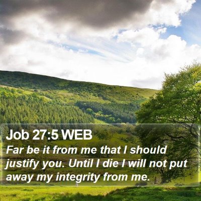 Job 27:5 WEB Bible Verse Image