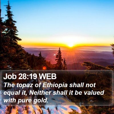 Job 28:19 WEB Bible Verse Image