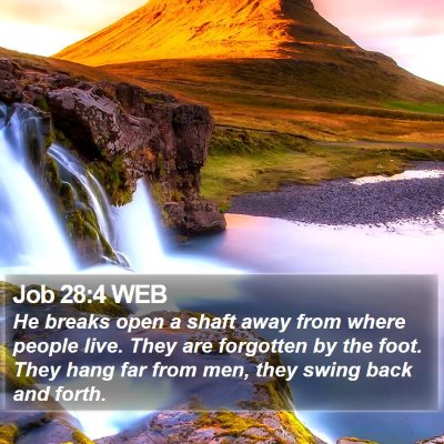 Job 28:4 WEB Bible Verse Image