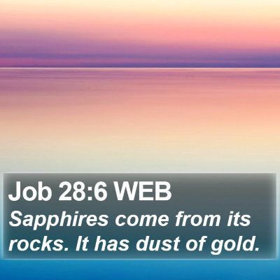 Job 28:6 WEB Bible Verse Image