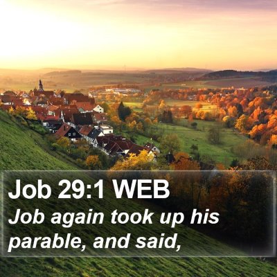 Job 29:1 WEB Bible Verse Image