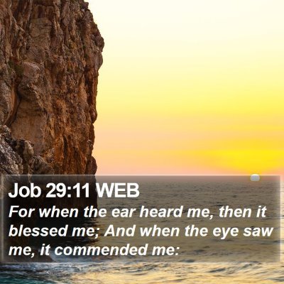 Job 29:11 WEB Bible Verse Image