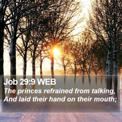 Job 29:9 WEB Bible Verse Image