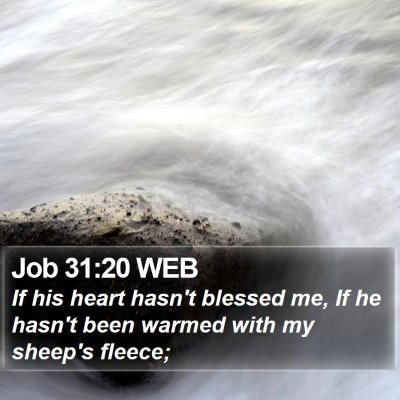Job 31:20 WEB Bible Verse Image
