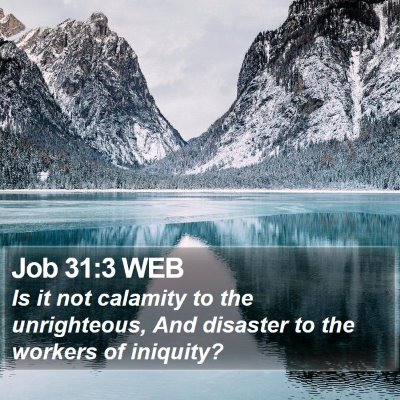 Job 31:3 WEB Bible Verse Image
