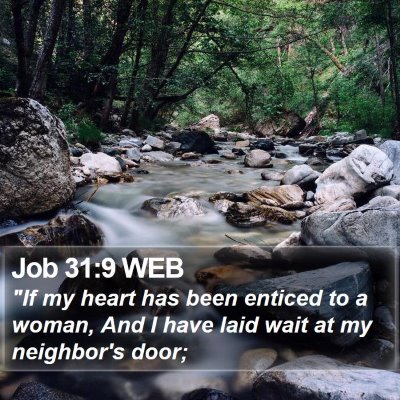 Job 31:9 WEB Bible Verse Image