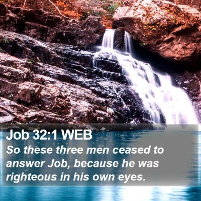 Job 32:1 WEB Bible Verse Image