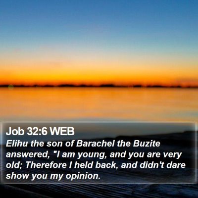Job 32:6 WEB Bible Verse Image